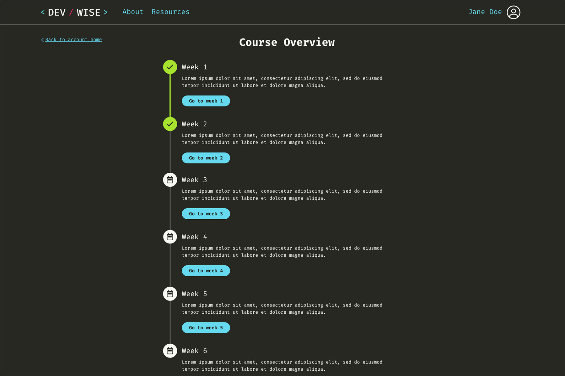 Desktop - Course Overview